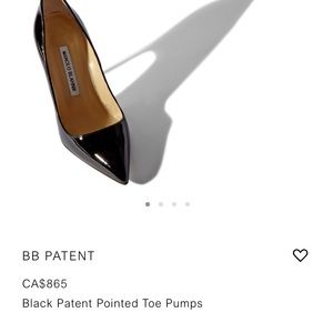 Manolo Blahnik black patent leather pumps
